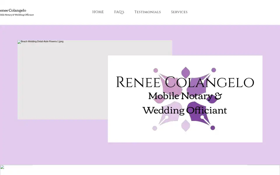 Renee Colangelo Mobile Notary website archived March 2025